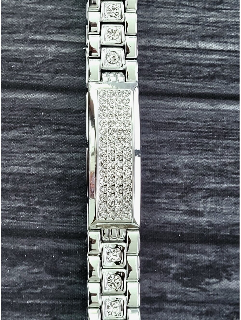 Rare Elgin Diamond Gem‎ Mens Engravable Bracelet W All Links
